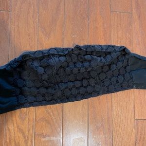 Pins + needles small black lace crop top/bandeau